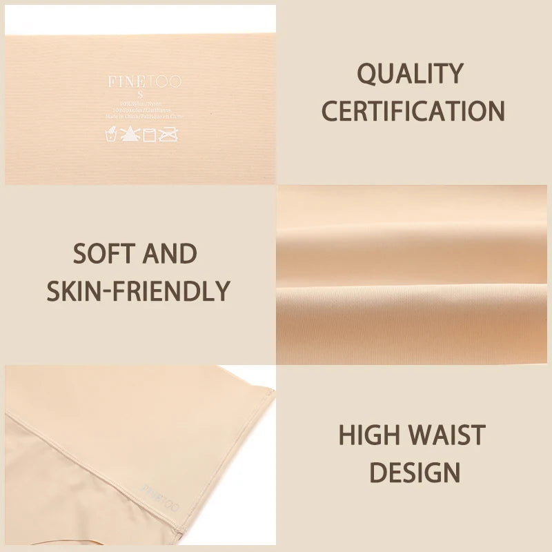 2Pcs/Set High Waist Panties Women Body Slimming Underwear Breathable Comfortable Briefs Solid Briefs  Breathable Lingerie