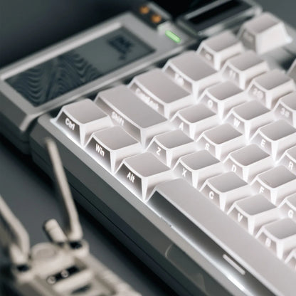 137 Keys Shadow Keycap Side Print Edge Backlit Keycaps Cherry Profile PBT Shine Through White Keycaps For MX Mechanical Keyboard