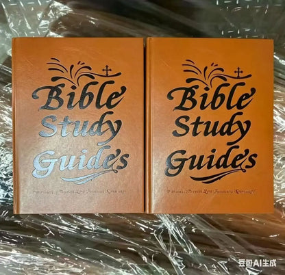 Bible Study Guide Notebook Christian Magazine Leather Cover Faith Prayer Magazine Religious Study Book Supplies