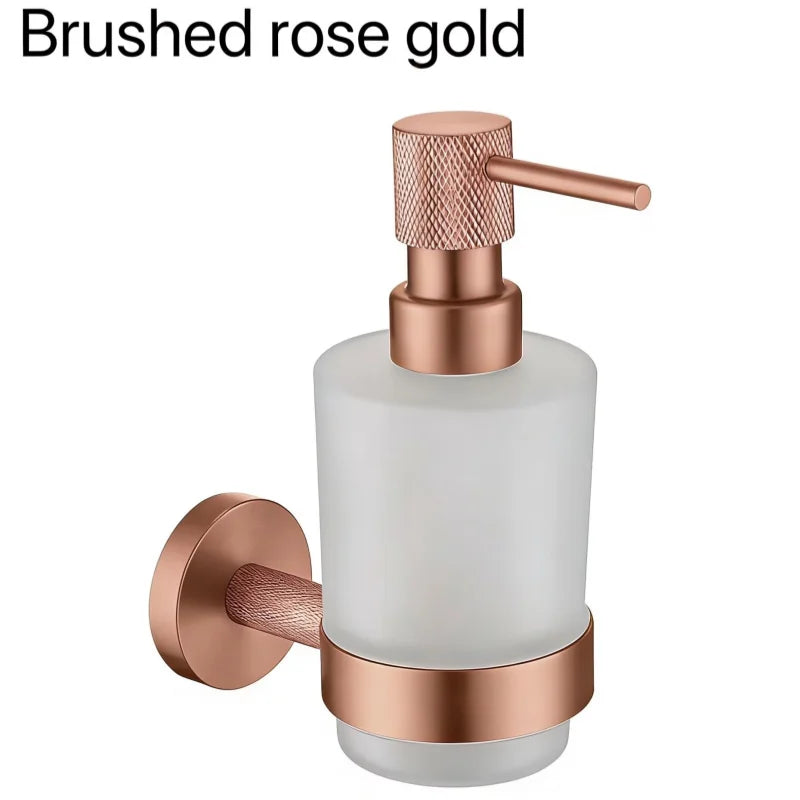High Quality Soap Dispenser Toilet Brush Holder Toilet Paper Holder Towel Bar Rail Rack Hanger Hook Bathroom Accessories Set