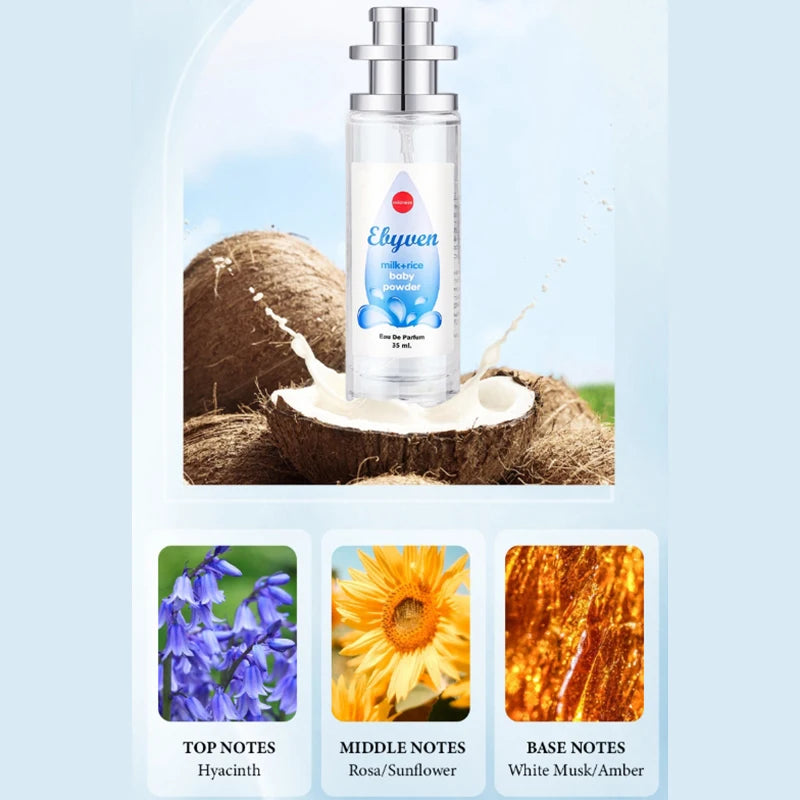 Baby Powder Milky Scent Vanilla Perfume Spray,Floral Fruity Women Eau De Parfum,Girl Student Citrus Musk Light Fragrance Mist