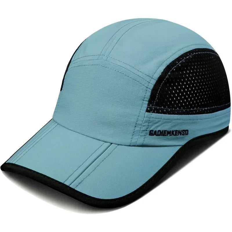 GADIEMKENSD Men Women Folding Climbing Peaked Cap Baseball Cap Outdoor Breathable Camping Hiking Quick Drying Trekking Sun Hat