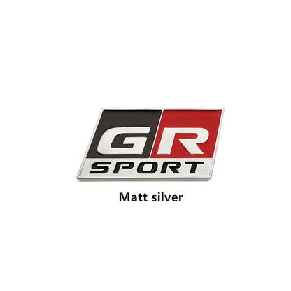 Metal GR SPORT GR MN Racing Car Badge Emblem Decoration Sticker For Toyota Vitz Prius PHV HARRIER MARK X Voxy Noah