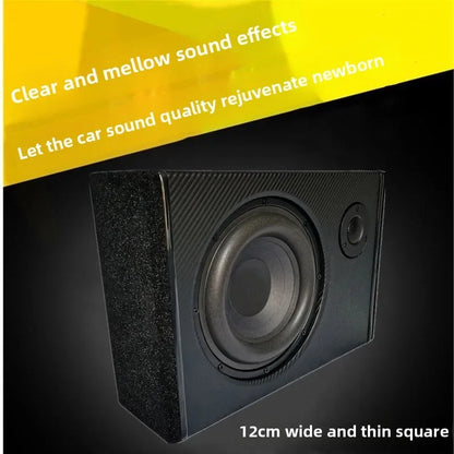 Good Car Subwoofer Audio 8-inch 12V24V Car Subwoofer Square Ultra-thin 220V Home Bluetooth Audio, with Installation Cable