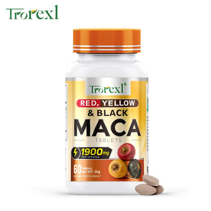 Natural Maca Root Tablets-Supports Vitality & Physical Performance, Balances Hormone, Overall Wellness