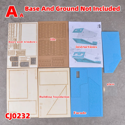 Assembly Architectural Model Sand Table Stone House Europeanizing Architecture Single Building Diorama Scale Model Kit 1/35