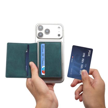 Denior Magsafe Magnetic Card Bag, Press Type Automatic Pop-Up Multifunctional Card Box, Can Hold 6-10 Credit Cards Leather Walle