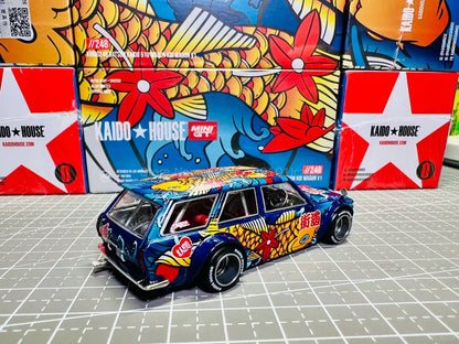 MINIGT Kaido House KHMG248 1:64 Alloy Diecast Datsun Kaido 510 Wagon Koi Wagon V1 Collectible Model Car Diecast Model 248 Chase