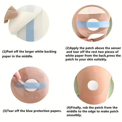 20/50 Packs Freestyle & Libre 3 Sensor Stickers: Waterproof, 14-Day Wear Adhesive Patches, Hypoallergenic, Latex-Free