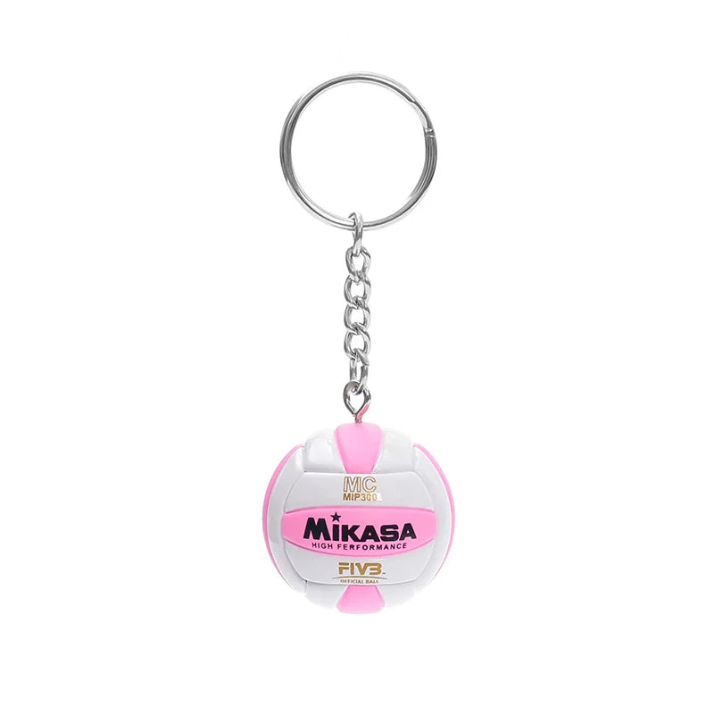 PVC Volleyball Keychain Ball Toy Sport Key Chain Gift Car Ball Key Holder Ring For Players Men Women Keyring Birthday Gift