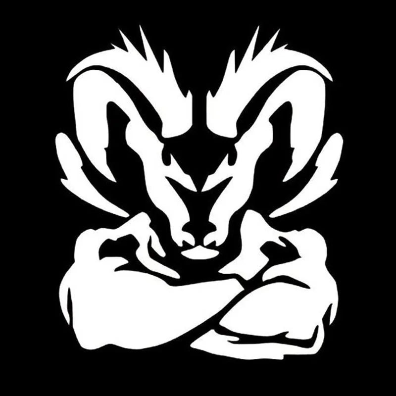 Black/White Cool Ram Vinyl Decal Car Body Window Door Decals Top Quality Waterproof Stickers