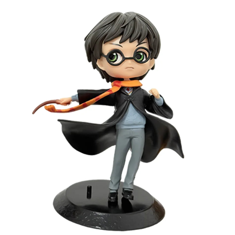 Anime H-arryed Q Version Pottered Action Figures Hermione Ron Malfoy Snape Collectible PVC Model Statue Desktop Decoration Gift