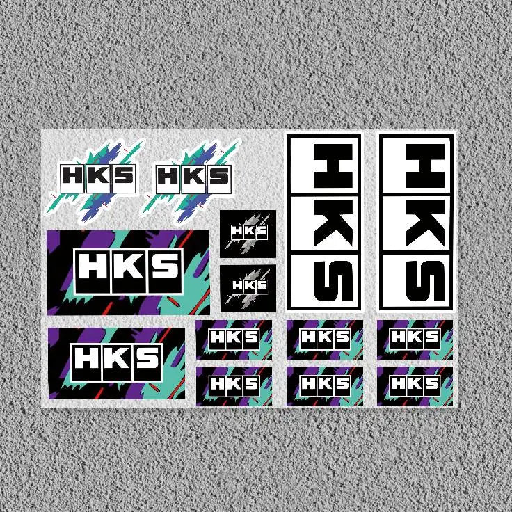 1PC Motorcycle Car Locomotive Reflective Laser Sticker Styling Vinyl Decal Stickers Decoration FOR H-HKS