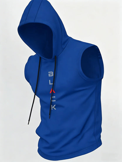 Men's Breathable Hooded Sleeveless Tank Top Casual Sports Vest Quick Dry Machine Washable Multi-Color All-Season 1 Piece