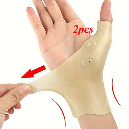 Magnetic Gloves with Silicone Wrist Support for Enhanced Grip&Flexibility,Adjustable Daily Wear Hand Protectors with Comfort Fit