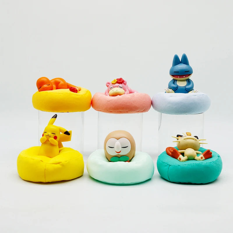 Anime Pokémon Blind Box Model Figure 1-12 Pcs Pikachu Sleep Series Interior Hand Sleeping Position Toys Gift for Sfriends