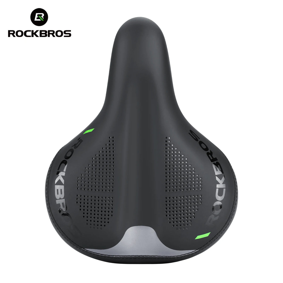 ROCKBROS Inflatable Cycling Saddle With Built-in Airbag Adjustable Softness Shock Absorbing PU Leather Long Ride Bike Saddle