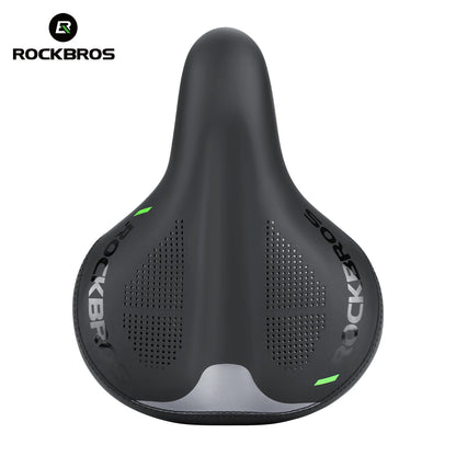 ROCKBROS Inflatable Cycling Saddle With Built-in Airbag Adjustable Softness Shock Absorbing PU Leather Long Ride Bike Saddle