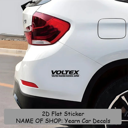 Clear Background Voltex Suzuka Racing Waterproof Decal Black White Auto Vehicle Window Decor Sticker 1PC