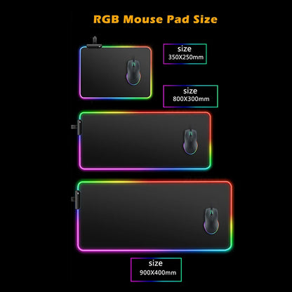 RGB Backlight Mouse Pad N-naruto Itachi Uchiha Anime Gabinete Gamer Computer LED Desk Mat Keyboard Gaming Accessories Mousepad