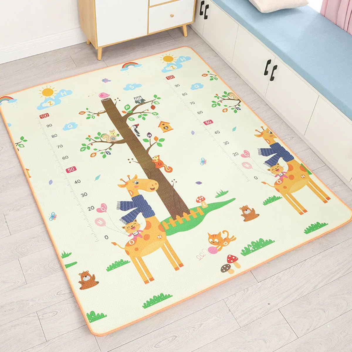 2024 New Large Size Thicken Baby Crawling Play Mats Folding Mat Carpet Play Mat for Children's Safety Rug Toys Gift Have Creases