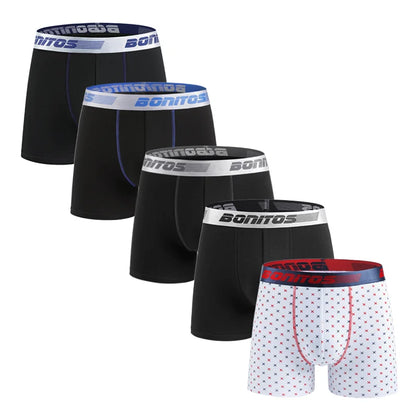 5Pcs Men's Panties Cotton Boxer Sexy Man Boxers Underwear Shorts Lots Male Boxershorts Set Family Underpants Brands