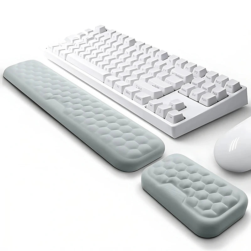 Keyboard Pad Set Memory Foam for Office Computer Laptop Easy Typing Pain Relief Keyboard Wrist Rest Mouse Pad Computer Mouse Pad