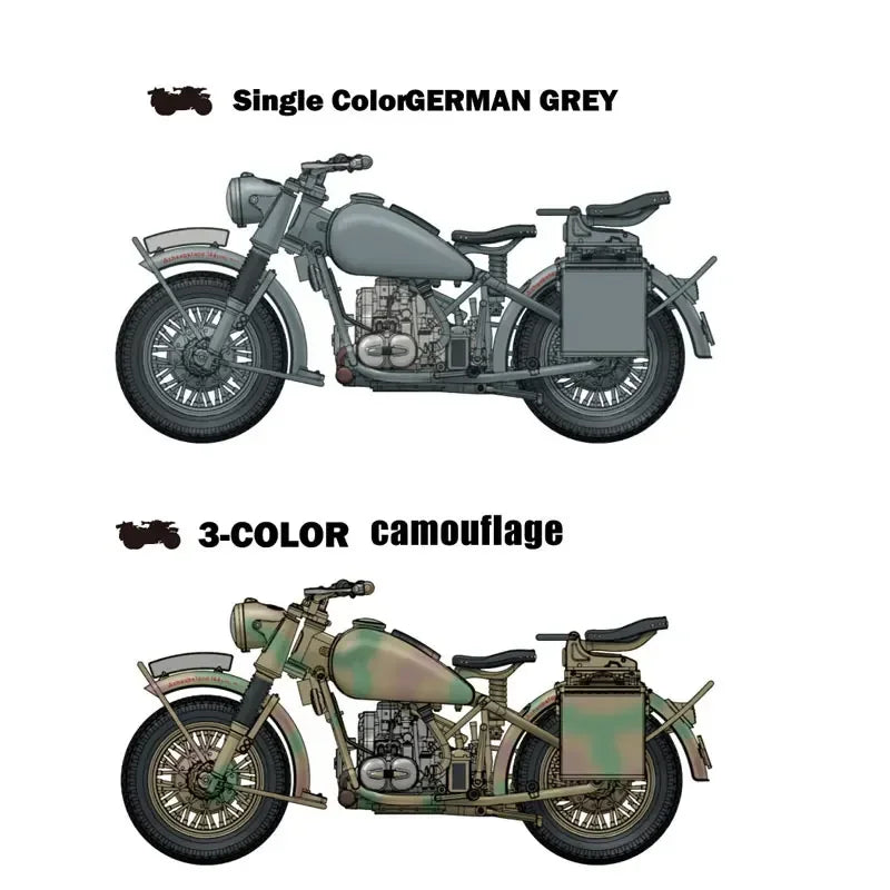 Freedom Assembling Model Kit F16006  R75 military Motorcycle Solo 1/16