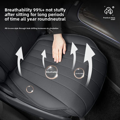 Luxury Sedan SUV Universal Nappa Leather Car Seat Cover Comfortable Memory Foam Perforated Leather Cushion Car Seat Protection