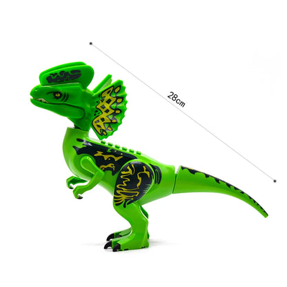 Jurassic Dinosaurs Spinosaurus Large Brick Toy Joints Open Mouth 7 Color Designs, Collectible Decor DIY Puzzle Assembly Gift