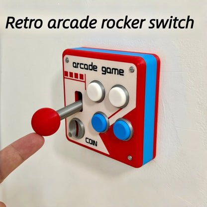 Novelty Retro Arcade Joystick Light Switch Cover 3d Printed Punch Free Wall Decor Unique Housewarming Birthday Gift
