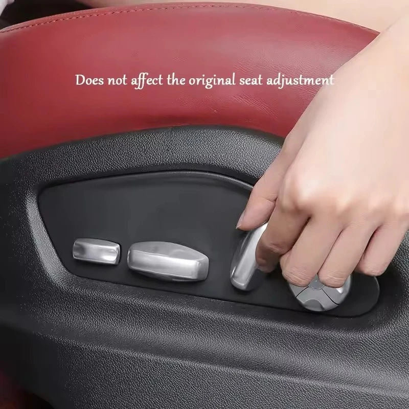 For Porsche Panamera 971 Cayenne 911 992 92A Taycan Y1A 2022-2025 Car 14 18 Way Seat Adjustment Button Cover Sequin Trim Sticker