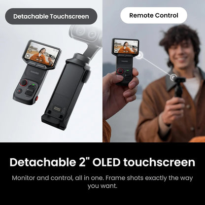 Insta360 Luna Ultra Dual Lens Gimbal Camera 8K 1 Inch Sensor Detachable OLED Touch Screen Vlog Pocket Cam Standard Bundle