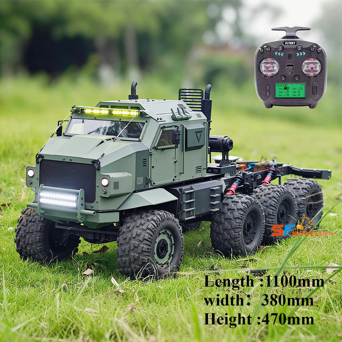 ST8 Heavy Off-road Truck 1/8 RC Off-road Climbing Car RTR with Lighting System Winch High-end Remote Control Car Model Boy Toy
