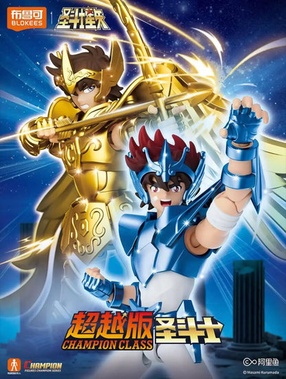 Original BLOKEES Saint Seiya Second Bullet Gemini Dragon Capricorn Sagittarius Action Figure Anime Toys Christmas Gift in Stock
