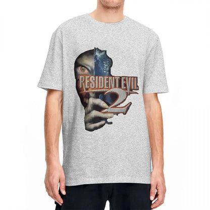RESIDENTs EVILs 2 T-Shirt Man Classic Poster Streetwear 100% Cotton T Shirts Summer Breathable Harajuku Tee Shirt Oversize Tops