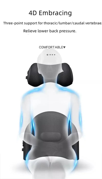 NEW Car Neck Cushion Lumbar Support Electric Men Massage Neck Car Neck Pillow Outdoor Car Accessories Home Car Massage Seat