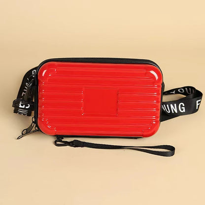 〔CC〕|Mini Suitcase Shape Bag Fashion Luggage Bag Handbag Shoulder Bag Waterproof Bag Hard Shell Box Suitcase Purse Clutch Bag