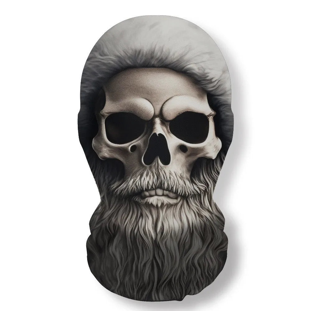 Christmas Series Skull Mask Party Cosplay Santa Claus Elastic Mesh Breathable Full Face Masks Funny Props Balaclava Headcovers