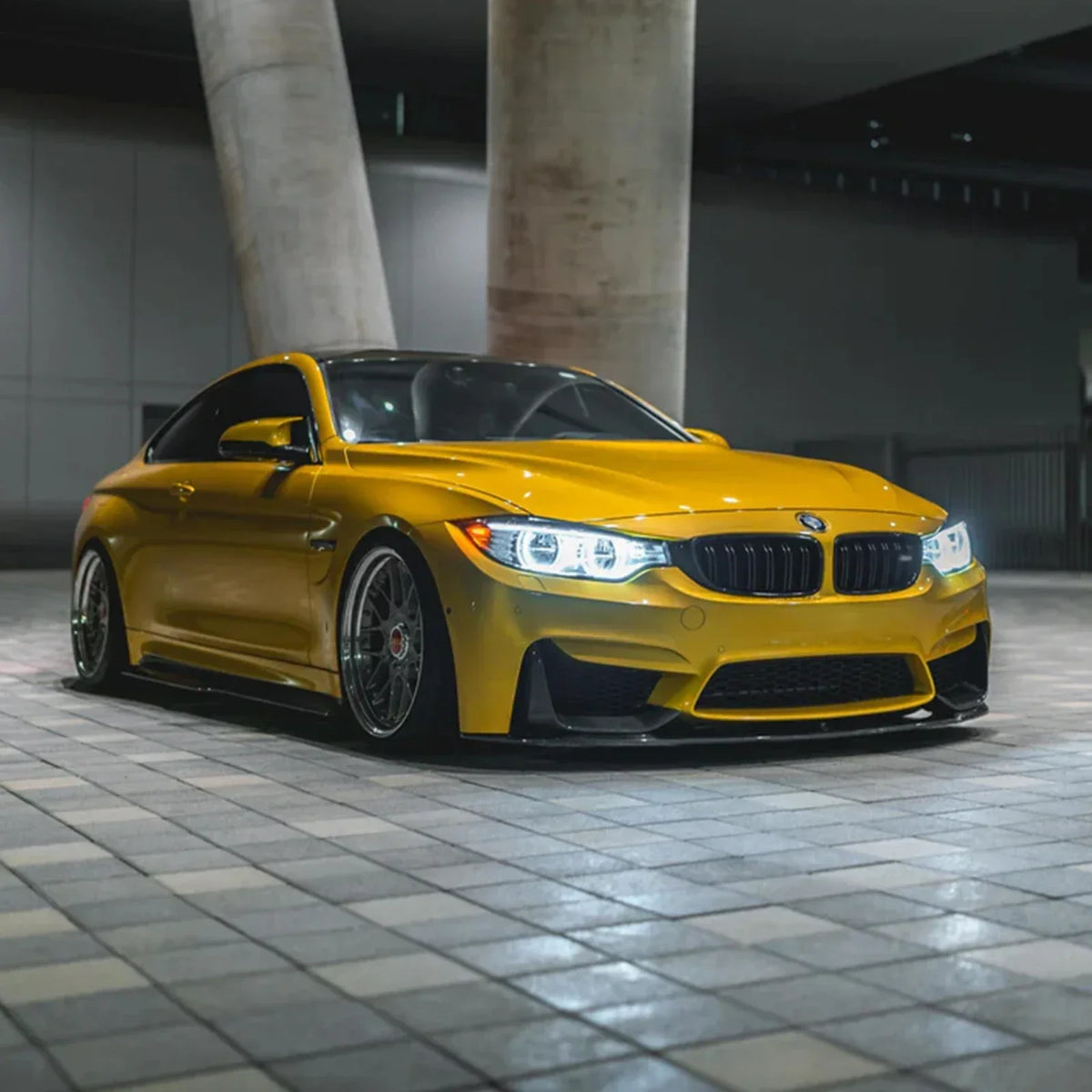 4PCS for BMW M3 F80 M4 F82 F83 2015-2020 MP Style Car Front Bumper Lip Splitter Side Splitter Corner Body Kit Accessories Tuning