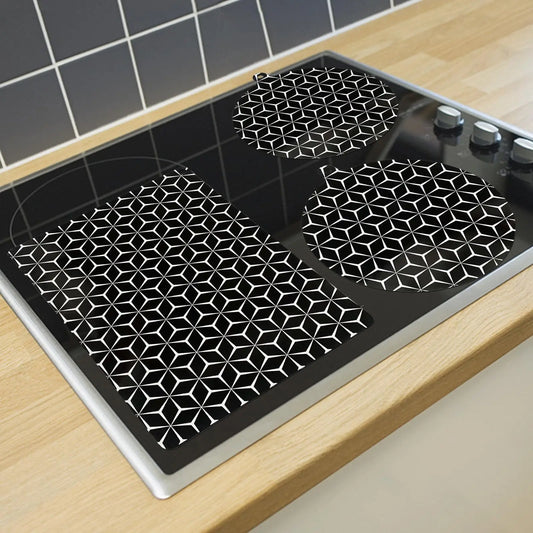Induction Cooktop Protector Mat - Glass Fiber Silicone Pad Thermal Conductive And Oil Resistant Pad Electric Stove Burner