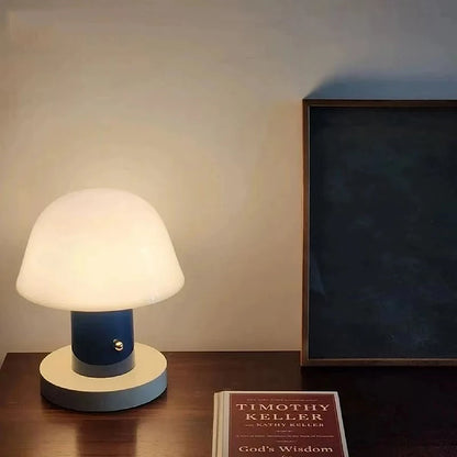 Mushroom Table Lamp Warm Color Night Light USB Rechargeable LED Touch Desk Light Piano Coating Surface Love Gift Lamp