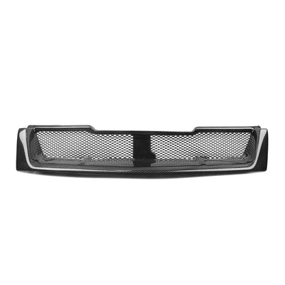 Front Grille Racing Grill For Nissan R33 GTR 1993-1998 Carbon Fiber/Fiberglass Honeycomb Style Car Upper Bumper Hood Mesh Grid