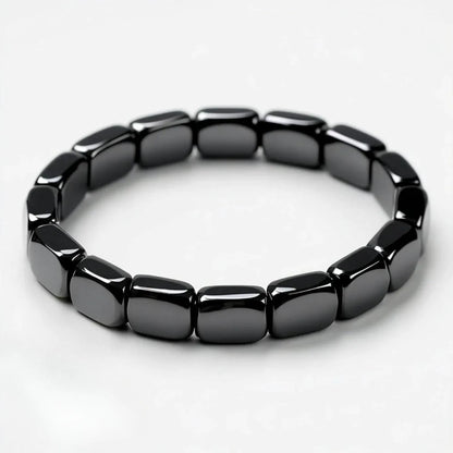 Hematite Bracelet Men - Reignites Masculine Energy, Natural Hematite Stone Beaded Stretch Healing Bracelets Valentines Birthday
