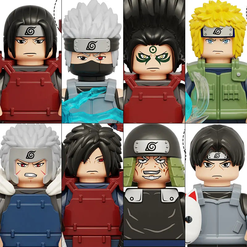 WM6152 Naruto Building Blocks Ootutuki Momoshiki Mitsuki Gaara Namikaze Minato Tobirama Action Figure Accessories For Kids