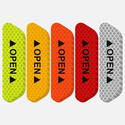 10/50PCS Reflective Car Door Sticker Safety Opening Warning Reflector Tape Decal Auto Exterior Reflector Car Accessories