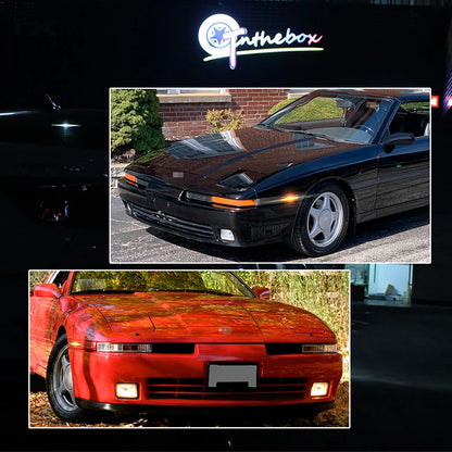 Car Front Amber Rear Red LED Car Bumper Side Marker Indicator Light Fender Flare Light For 1986-1992 Toyota Supra MK3 A70