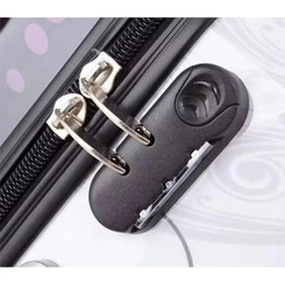 Women's Silent Spinner Wheels Luggage Lightweight Trolley Case Butterfly Pattern Suitcase for Ladies, TSA Lock With Makeup Box
