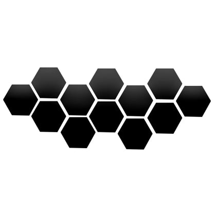 3D Hexagon Adhesive Decals Hexagon Shape Mirror Wall Stickers for Living Room DIY Mirror Wall Mural Modern Art Home Decor 6/12Pc