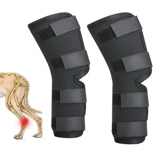 1Pair Pet Knee Support Braces – Hock Joint Wraps For Dog Leg Injury Recovery & Mobility Protection 
